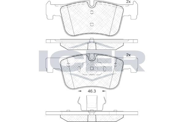 ANDEL 182048 - Brake Pad Set, disc brake