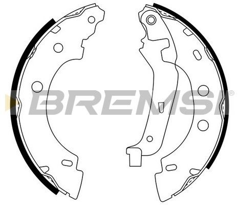 Комплект гальмівних колодок, Bremsi GF0400