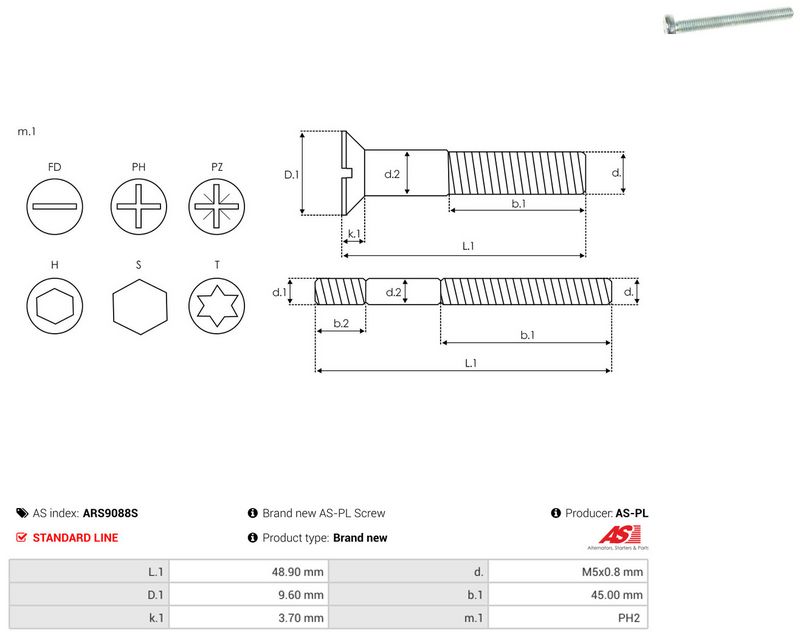 AS-PL ARS9088S Repair Set, alternator