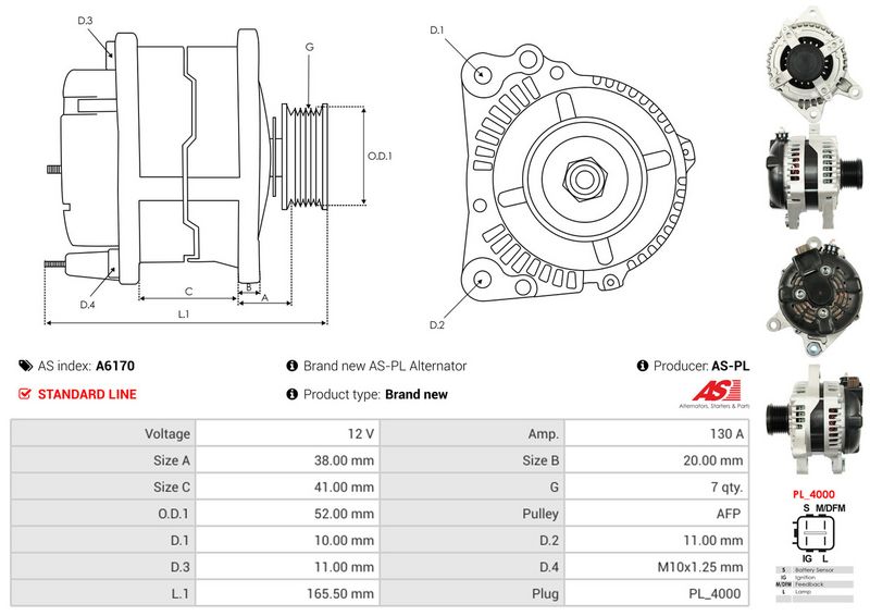 AS-PL A6170 Alternator