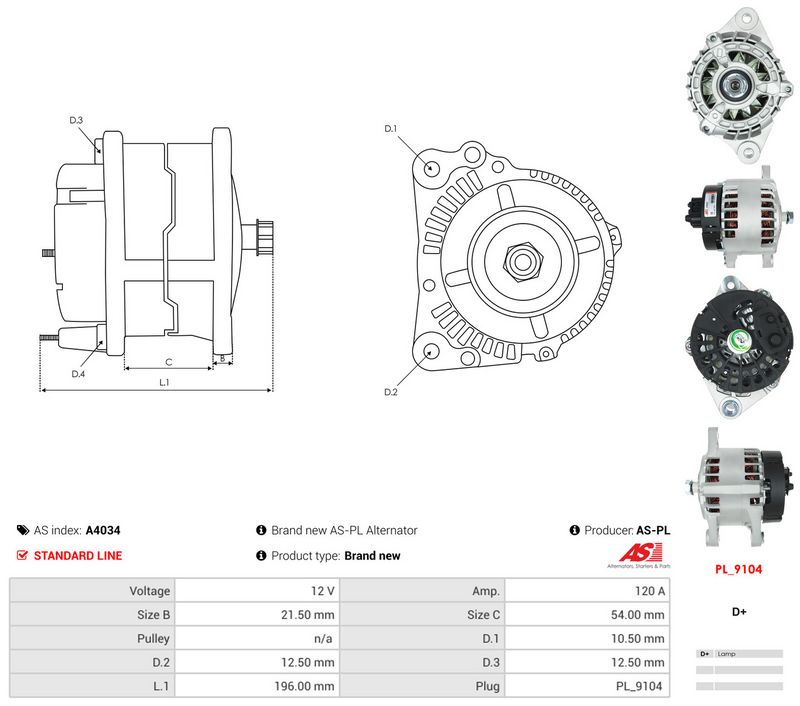 Generaator, AS-PL A4034