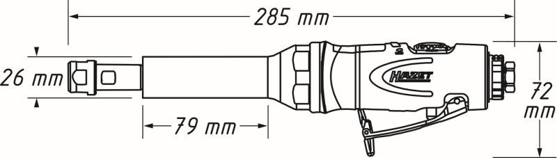 HAZET 9032LG-1 Straight-grip Grinder (compressed air)