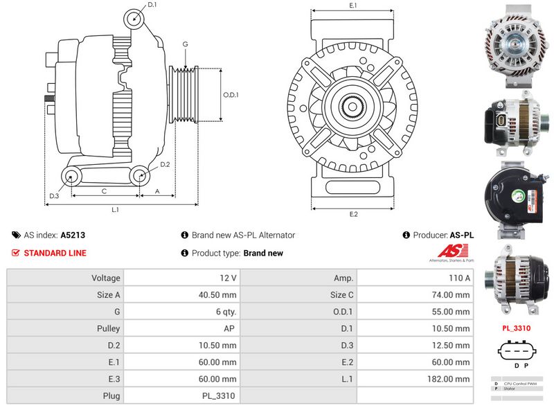 AS-PL A5213 Alternator