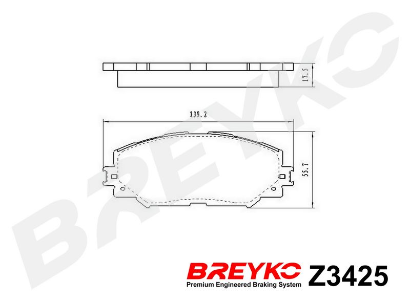 DAVID VASCO Z3425 Комплект гальмівних накладок, дискове гальмо