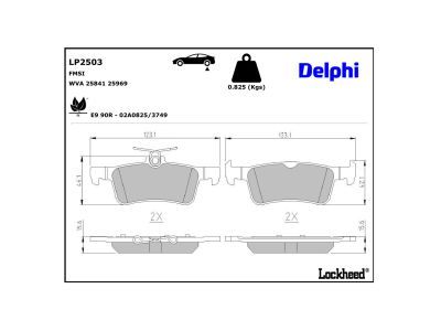 DELPHI LP2503 Brake Pad Set, disc brake