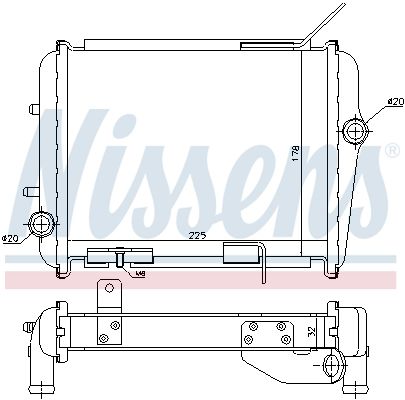 Радіатор, система охолодження двигуна, Nissens 60362