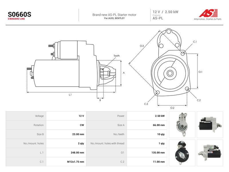 This part match OEM code: 03L911024A