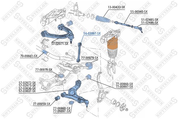 STELLOX 56-03097-SX Link/Coupling Rod, stabiliser bar