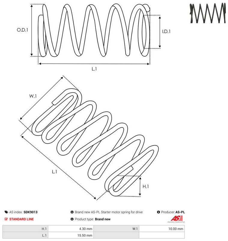 AS-PL SDK9013 Repair Kit, starter