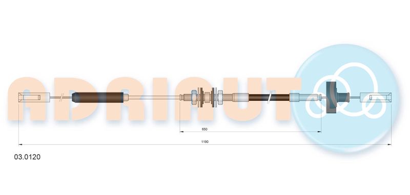 Тросовий привод, привод зчеплення, Adriauto 03.0120