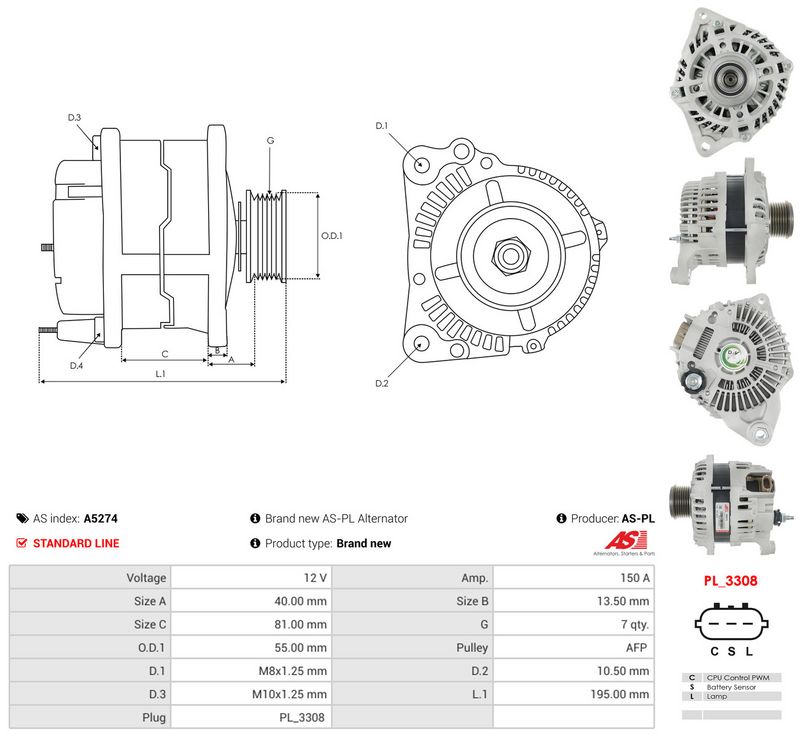AS-PL A5274 Generatorius