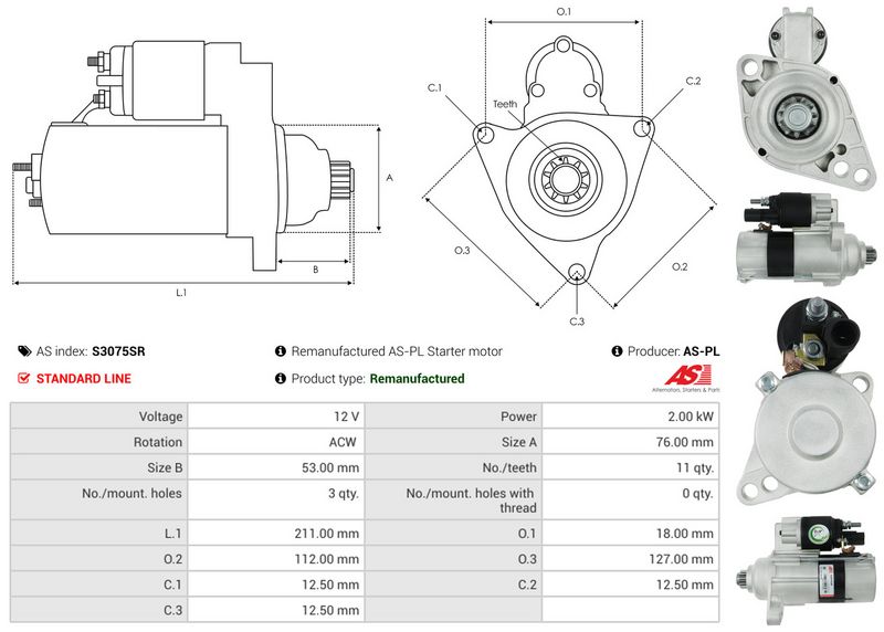 AS-PL S3075SR Starter