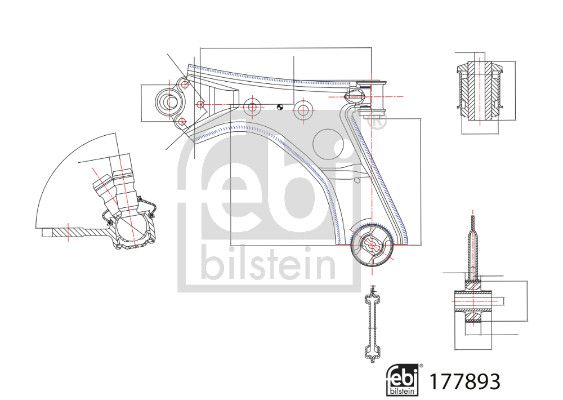 FEBI BILSTEIN 177893 Control/Trailing Arm, wheel suspension