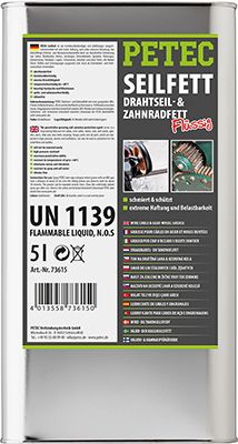 Lubrifiant cabluri PETEC WIRE CABLE & GEAR-WHEEL GREASE 73615