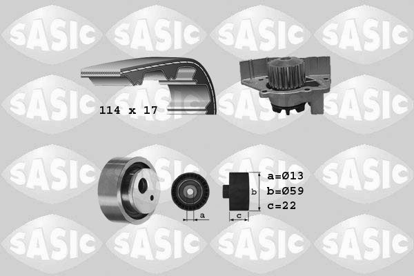 SASIC Vízpumpa + fogasszíj készlet 3900036