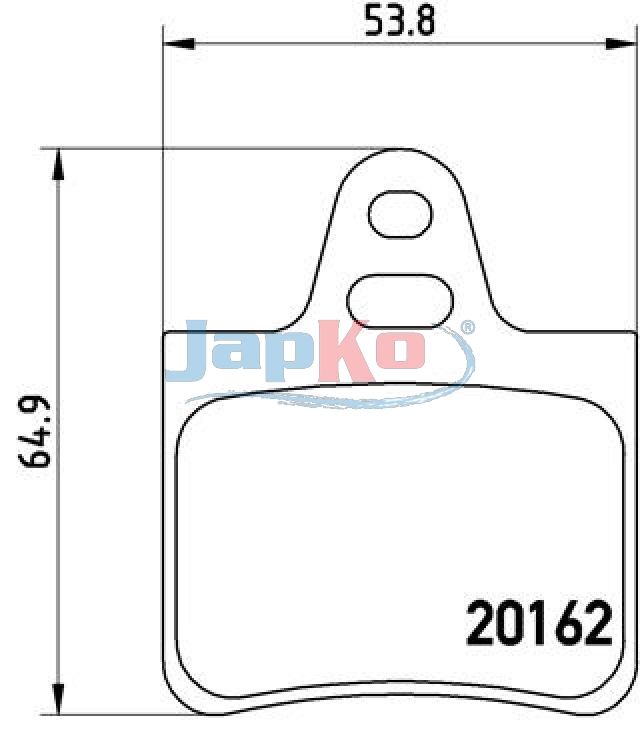 Piduriklotsi komplekt, ketaspidur, JAPKO 510612