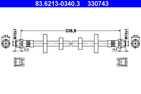 Furtun frana 83.6213-0340.3 ATE