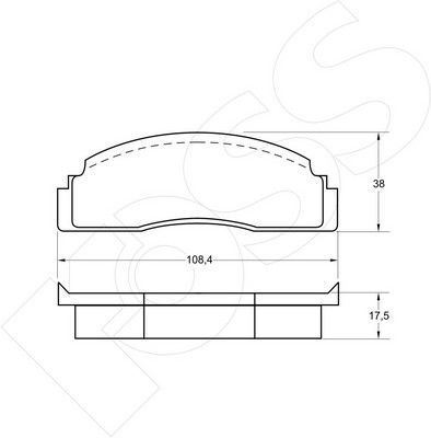 1-GNC R-104 - Brake Pad Set, disc brake