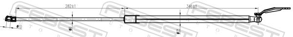 FEBEST 02117-006RH Gas Spring, boot/cargo area