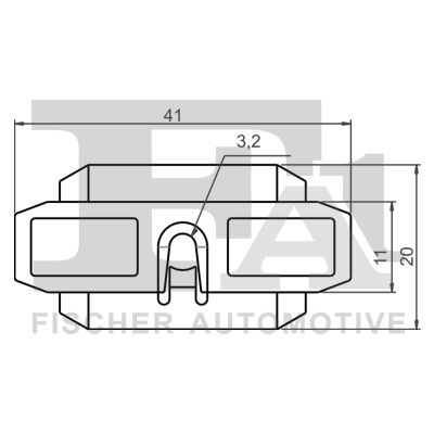 FA1 11-40120.5 Clip, trim/protection strip