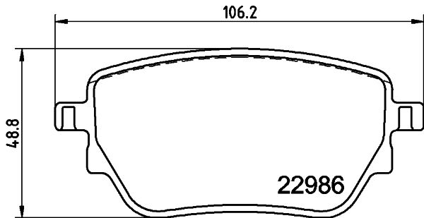 HELLA fékbetétkészlet, tárcsafék 8DB 355 039-021