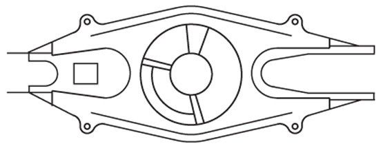 Важіль задній поперечний нижній під пружину MERCEDES-BENZ C-Class W204 07-14 A2043503506