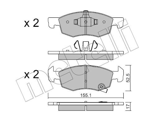 Plaquettes+de+frein+à+disque METELLI 22-1034-0