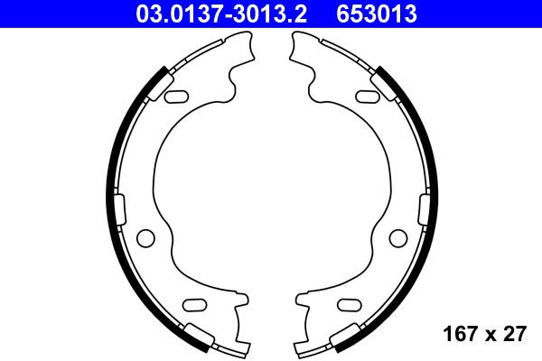 Set saboti frana, frana de mana 03.0137-3013.2 ATE