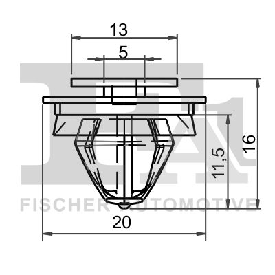 FA1 11-40039.5 Clip, trim/protection strip