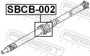 FEBEST SBCB-002 Bearing, propshaft centre bearing