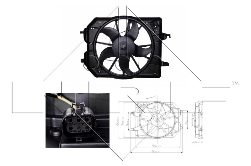 NRF ventilátor, motorhűtés 47021