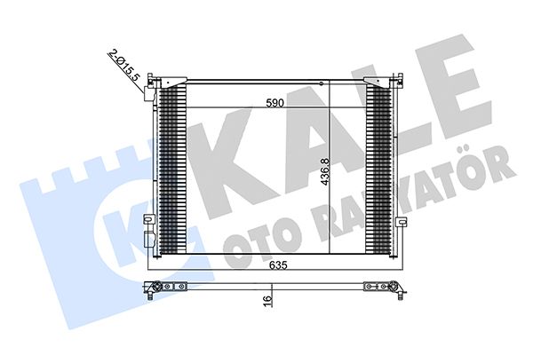 Конденсатор, система кондиціонування повітря, Kale Oto Radyatör 345815