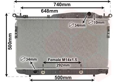 Радіатор, система охолодження двигуна, Van Wezel 81002135