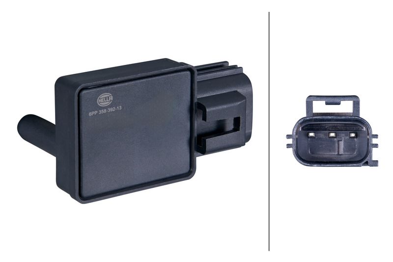 HELLA Sensor, exhaust pressure 6PP 358 392-131