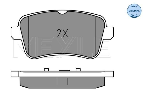 Комплект гальмівних накладок, дискове гальмо, Meyle 0252521518