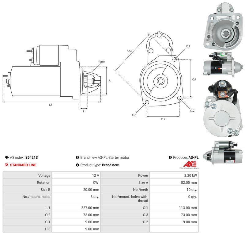 Starter, AS-PL S5421S