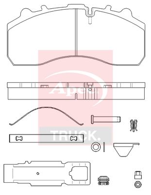 APEC Brake Pad Set, disc brake PAD29278K