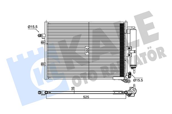 Конденсатор, система кондиціонування повітря, Kale Oto Radyatör 345310