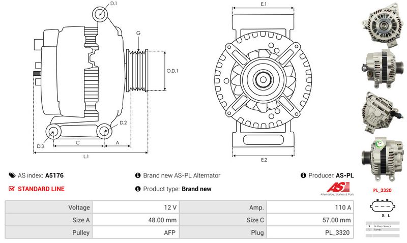AS-PL A5176 Alternator
