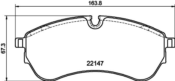 Комплект гальмівних накладок, дискове гальмо, Hella 8DB355032-921