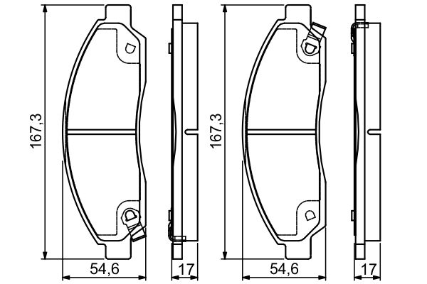 BOSCH ISUZU тормозные колодки передний GREAT WALL Hover 06-, ISUZU D-Max 2,5D 07-