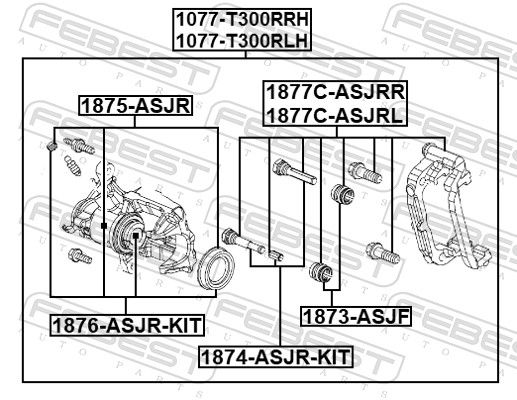 FEBEST 1077-T300RRH Brake Caliper