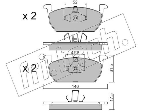fri.tech. 1214.0 Brake Pad Set, disc brake