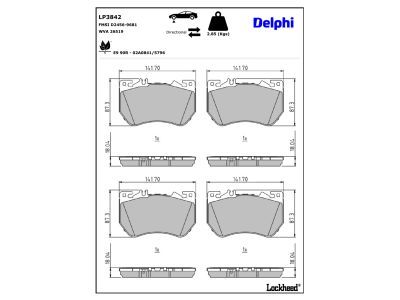 DELPHI LP3842 Brake Pad Set, disc brake