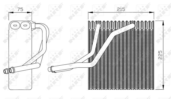 NRF 36069 Evaporator, air conditioning