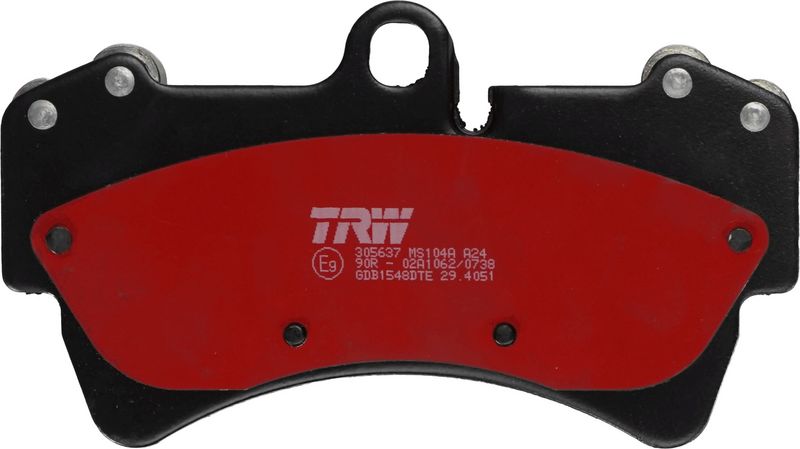 Piduriklotsi komplekt, ketaspidur, TRW GDB1548DTE