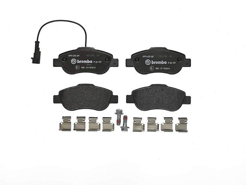 комплект спирачно феродо, дискови спирачки BREMBO