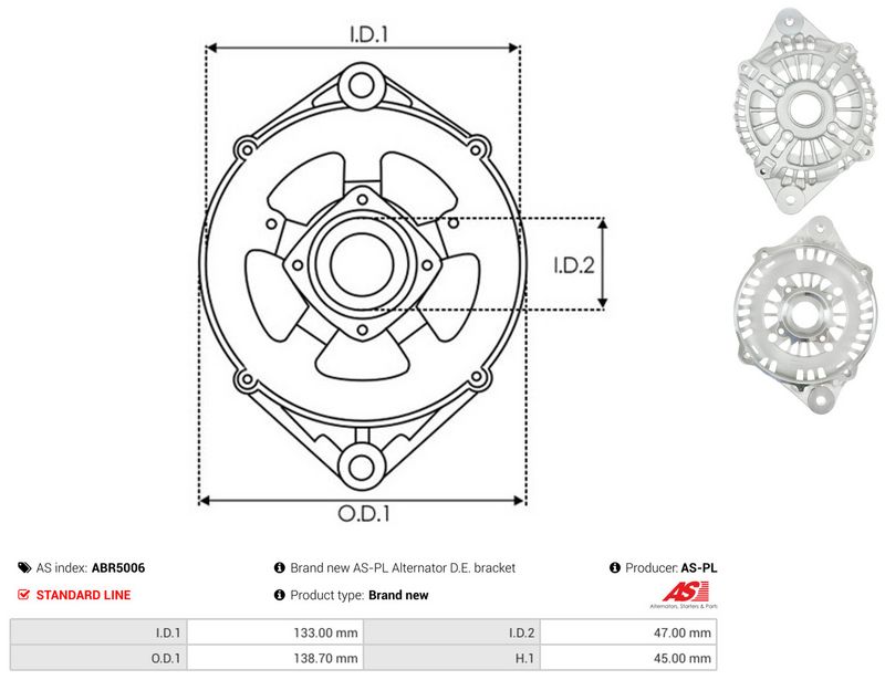 AS-PL ABR5006 Protective Cap, alternator
