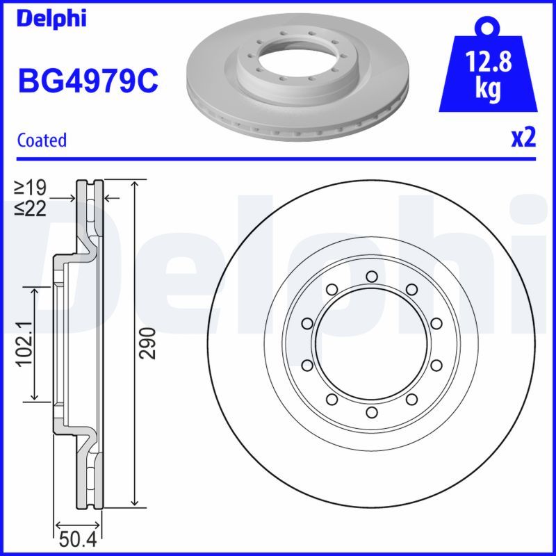 Delphi Brake Disc BG4979C
