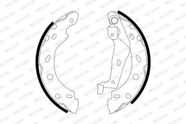 Комплект гальмівних колодок, 32мм, Ferodo FSB614